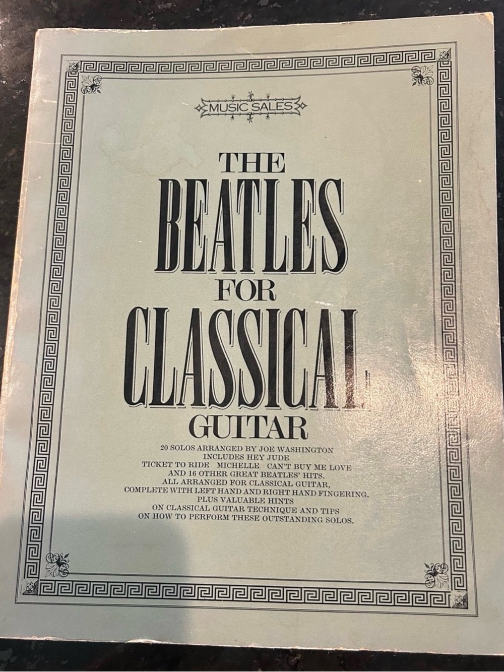 The Beatles For Classical Guitar 20 Solos arranged by Joe Washington
